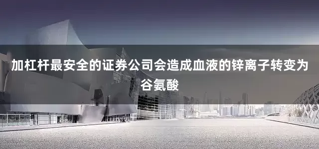 加杠杆最安全的证券公司会造成血液的锌离子转变为谷氨酸