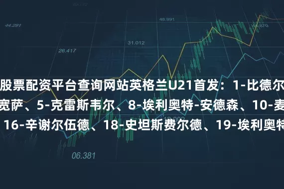 股票配资平台查询网站英格兰U21首发：1-比德尔、2-利夫拉门托、4-宽萨、5-克雷斯韦尔、8-埃利奥特-安德森、10-麦卡蒂、11-哈钦森、16-辛谢尔伍德、18-史坦斯费尔德、19-埃利奥特、20-阿莱克斯-斯科特英格兰U21替补：13-西姆金、22-沙曼-洛维、3-罗尼-爱德华兹、6-赫根尼、7-费洛斯、9-乔纳森-洛维、12-诺顿-库菲、14-阿奇-格雷、15-莱利、17-伊令、21-恩瓦